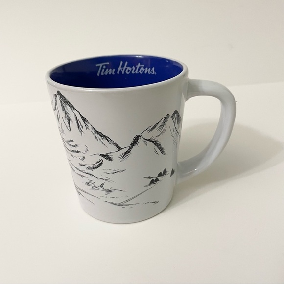 Tim Hortons 2018 Limited Edition Collectible Mug Blue Skiing Coffee Canada - Picture 2 of 15